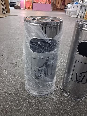 Tullantı qabları: Paslanmayan poladdan külqabılı zibil qabı - Material: cilalanmış — 6