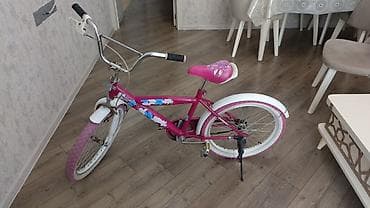 Uşaq velosipedi – 20" təkər ölçüsü - Rəng: çəhrayı-ağ, çiçək naxışlı — 7