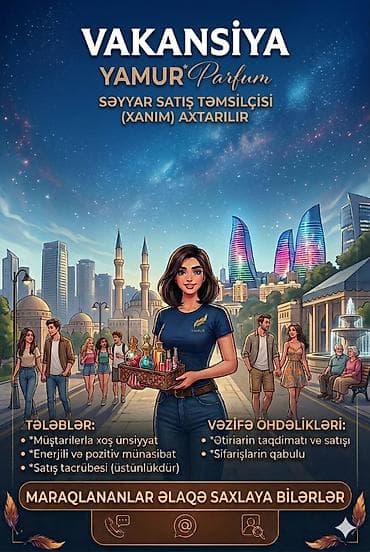 təcrübəsiz iş elanları bakı: Salam seyar satıcı axdarlır amma qablaşmış formada satacaq etirleri — 1