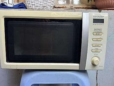 su krant: SHARP R-2371K mikrodalğalı soba - Kompakt ölçülü, ön hissədə şüşə — 2