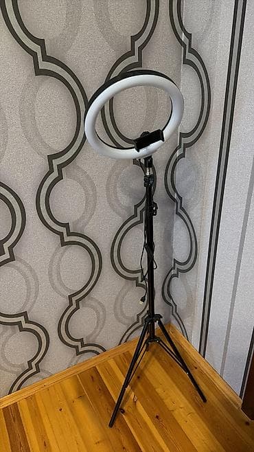 LED halqa işıq və tək ayaqlı tripod seti - Halqa işıq: təxminən 26–30