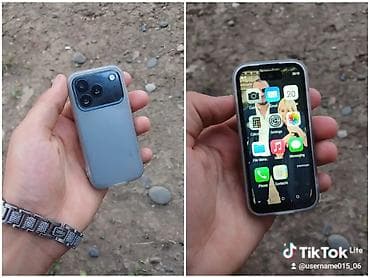 acılıb bağlanan telefon: IPhone 17pro max mini. QUTUDA Üstündə: verilir. AĞ KABRO ✅ ANTÜDAR — 1