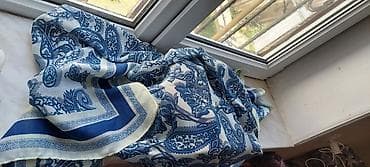 yun corab: Brend: Pink Accessories Məhsul: Naxışlı şərf/örtü - Rəng: Göy və krem — 2