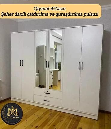 Yeni, 6 qapı, Güzgülü, Açılan, Düz dolab lalafo.az -da Yeni, 6 qapı, Güzgülü, Açılan, Düz dolab