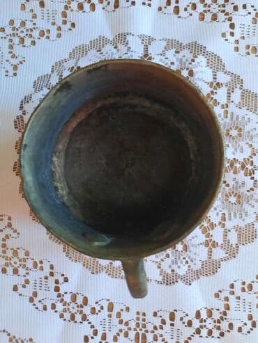 купить антиквариат: Qedimi mis su qabi. d- 11.5 см, h‐ 10.5 см. Состояние отличное — 6