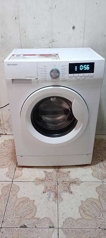Paltaryuyan maşın Sharp, 6 kq, İşlənmiş, Avtomat, Qurutma var, Ödənişli çatdırılma
