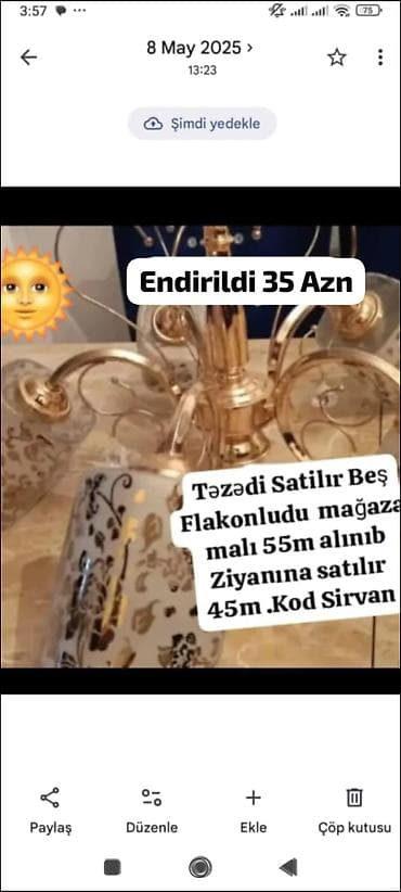 Pastel dəstləri: Çılçıraq, 5 lampa, Metal — 1