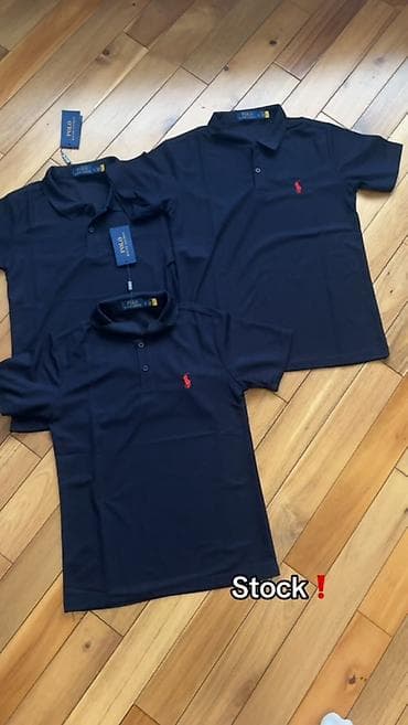 futbolklar: Polo Ralph Lauren t‑shirtləri (klassik polo) - Rəng: tünd göy/qaraya — 1