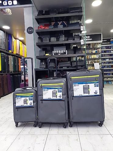 parca camadan: Səyahət çamadan dəsti – 3 ölçü - Ölçülər: 20”, 26”, 30” - Material — 1