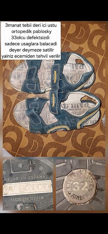 Rəng - Göy Basanojkalar, Pablosky, Ölçü: 32, Oğlan üçün