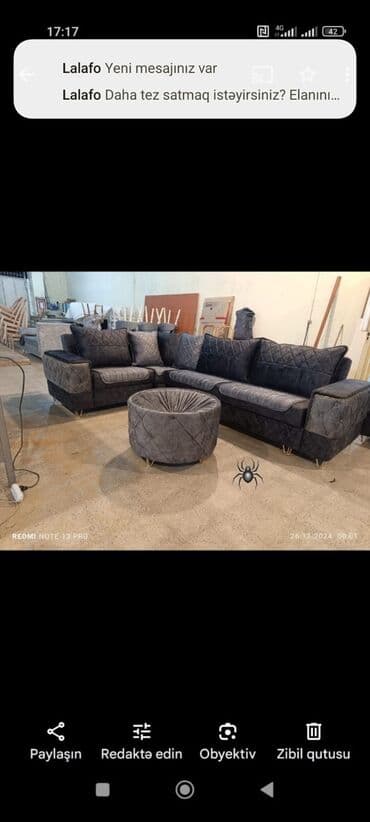 dam örtükləri qiymətləri 2023: Künc divan, Yeni, Açılan, Bazalı — 1