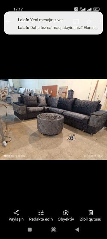 угловые диваны для кухни: Künc divan, Yeni, Açılan, Bazalı — 1