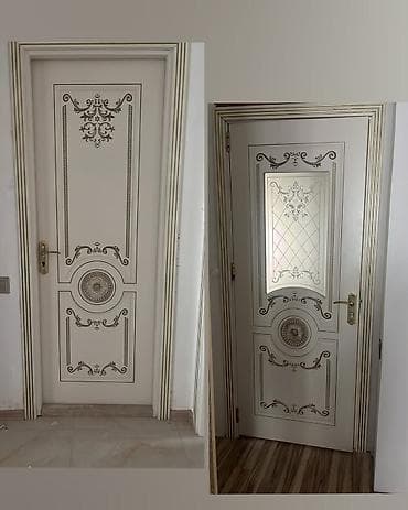 Şüşəli qapı 80₼,sadə 70₼. Ölçü 2.05/90.Tək tək satılmır . Ünvan