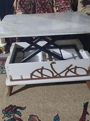 acilib yigilan stollar: Jurnal masası, İşlənmiş, Transformer, Mərmər, Dördbucaq masa — 2