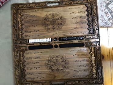 nerd taxtasi: Nərdi oynamağı sevənlər üçün hədiyyəlik Əl işi olan, üzərində oyma — 5