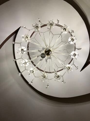 heyet ucun isiqlar: Çılçıraq, 10 və daha çox lampa, Xrustal — 3