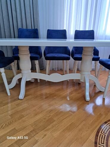 karaca əhmədli: Qonaq masası, İşlənmiş, Açılmayan, MDF, Oval masa — 2