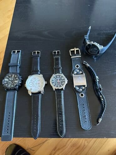 kişi üçün qol saatı: Klassik Saat dəsti, rəng - Qara — 1