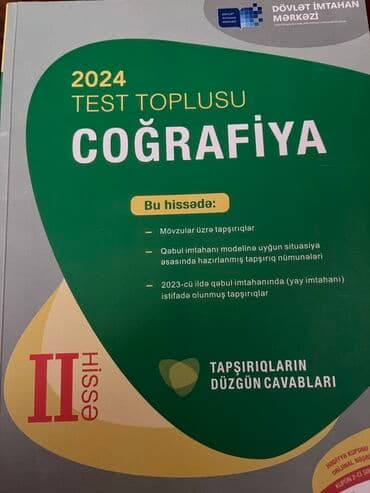Məhsul: 2024 Test Toplusu – Coğrafiya (II hissə) Xüsusiyyətlər: -