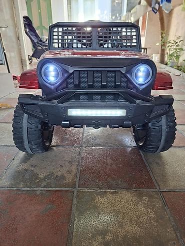 kask satın al: Uşaq elektrik maşını – off-road tipli jeep dizaynı - Rəng: qırmızı — 5