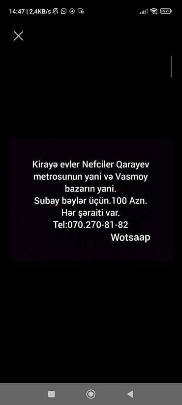 Neftçilər metrosunun yanı – kirayə mənzillər - 1 və 2 otaqlı — 5
