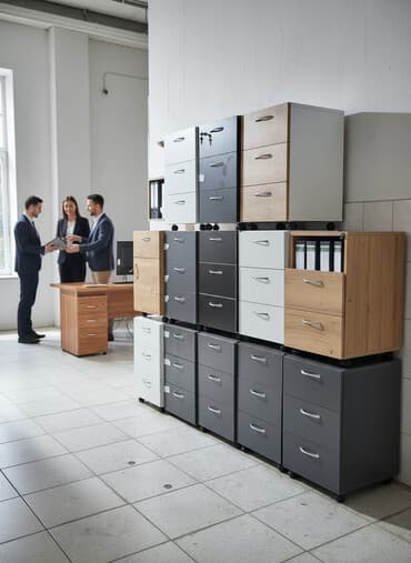 Ofis üçün təkərli komodlar – 3 çekmecəli - Modellər: ağ, qrafit/boz lalafo.az -da Ofis üçün təkərli komodlar – 3 çekmecəli - Modellər: ağ, qrafit/boz