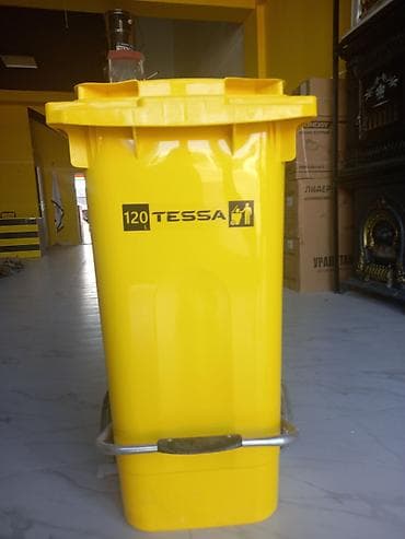 Контейнеры для отходов: Tessa 120 L təkərli zibil/qəza konteyneri - Həcm: 120 litr (etiketdə — 3