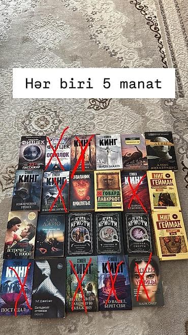 Книги и журналы: Rus dilində müxtəlif janrlarda kitablar toplusu. Qiymətlər: - Hər — 1