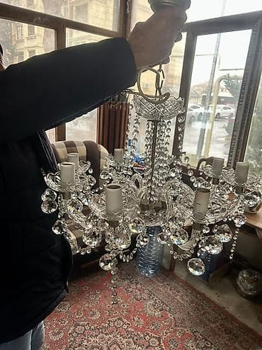 Şəkillər, tablolar: Çılçıraq, 8 lampa, Xrustal — 3