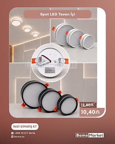 lamp: Spot LED tavan içi işıqlandırma paneli - Dairəvi, nazik gövdə: ağ və — 1