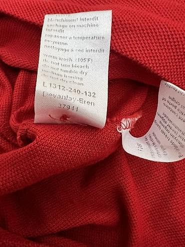 cins salvar: Polo köynək, Lacoste, L, rəng - Qırmızı — 1