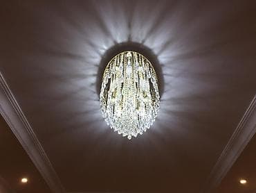 asma guzgu: Çılçıraq, 10 və daha çox lampa, Xrustal — 4
