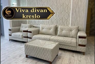 Yeni, Divan, 2 kreslo, Divan, Bazalı, Açılan