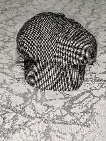 vecerni paltar: Qara-ağ xırda dama naxışlı “newsboy”/“baker boy” kepkası - Klassik 8 — 3