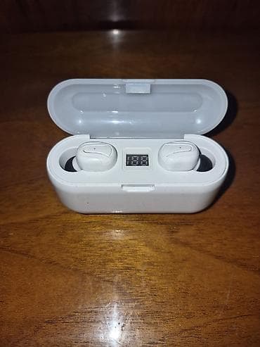 micro nausnik: Simsiz Bluetooth qulaqlıq dəsti – şarj qutusu ilə - Rəng: ağ - — 2