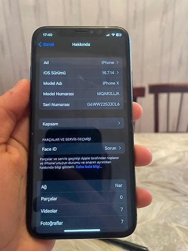 barter iphone x: IPhone X, 256 GB, Space Gray — 7
