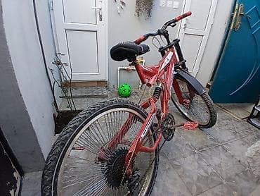 velikler: OLYMPIA dağ velosipedi - Rəng: qırmızı, ağ-qara loqotiplər - Çərçivə — 1