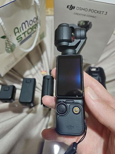 kompüter ekran: DJI Osmo Pocket 3 – Creator Combo Kompakt 3-oxlu stabilizatorlu — 3