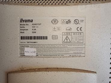 pioneer manitor: Iiyama AS4611UT LCD monitor - Model: Iiyama AS4611UT (etiketdə — 2