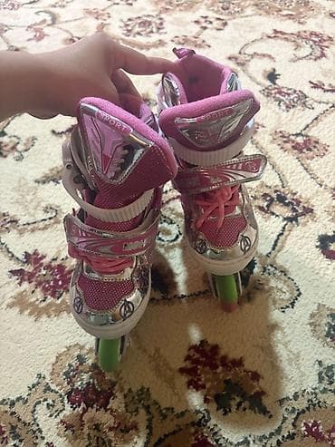 bas gitara: Uşaq üçün təkərli konki (inline skates) – qızlar üçün dizayn razmer — 1
