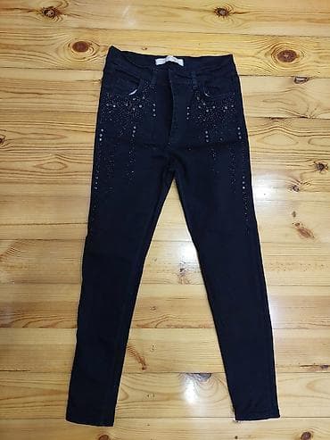 sep modelleri: Qadın şalvarı – GECE DENIM, ölçü 30 - Rəng: qara - Model: dar/kəsimli — 1