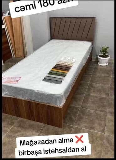 Masalar və oturacaqlar: Yeni, İkinəfərlik çarpayı, Bazalı, Matras ilə, Siyirməsiz, Azərbaycan — 3