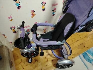 İncəsənət və kolleksiyalar: Uşaq üçtəkərli velosiped-araba (tricycle) – bənövşəyi rəngdə, günlük — 3