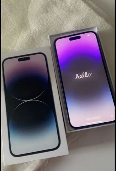 iphone qiymetleri: IPhone 14 Pro Max, 256 GB, Deep Purple, Barmaq izi, Face ID, Sənədlərlə — 1