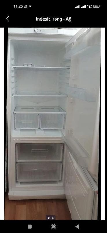 Indesit ikiqapılı soyuducu – ağ rəng Xüsusiyyətlər: - Alt kamera –