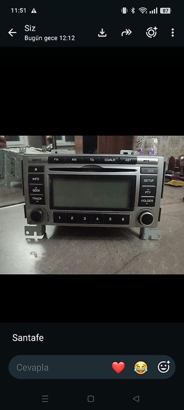 Hyundai Santa Fe üçün orijinal multimedia/radio maqnitola başlığı