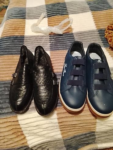 kisi geyimler: İki cüt kişi ayaqqabısı dəsti - Model 1: Qara rəngli klassik loafer — 1