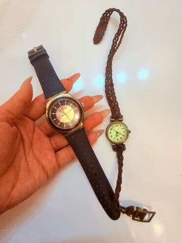 Toy paltarları və aksesuarları: İşlənmiş, Qol saatı, Swatch, rəng - Qara — 1