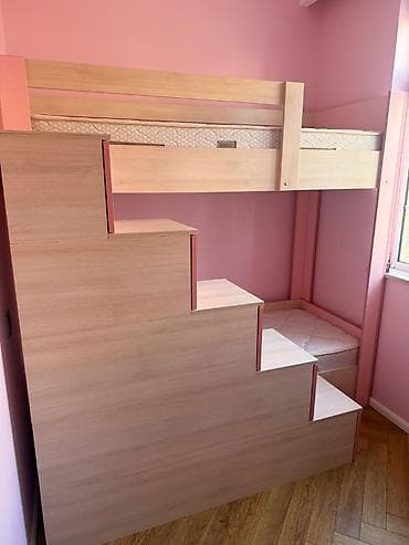 şifoner dolab: Qız üçün, İşlənmiş, Çarpayı, Matras ilə, Siyirməli — 5