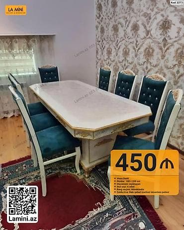 kohnə stul: Masa dəsti – klassik üslub - Masa ölçüsü: 100 × 200 sm - Mexanizm — 1